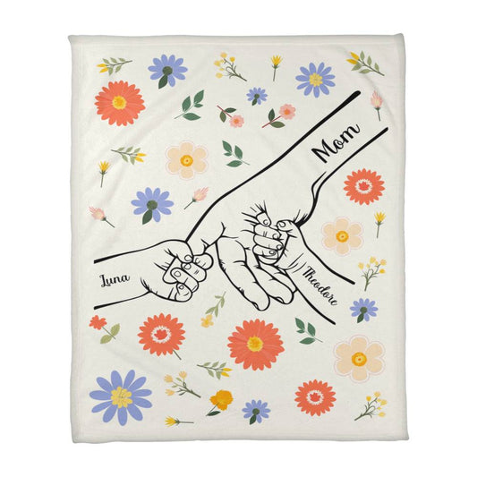 Personalized Kids Hands Blanket for Mom - PHOTO 2 - TreasuredTale