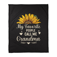 Coral Fleece Blanket Portrait (3:4) for Grandma - Mother's Day Gift - My Favorite People Call Me Grandma