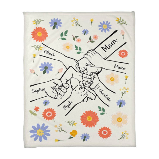 Personalized Kids Hands Blanket for Mom - PHOTO 5 - TreasuredTale