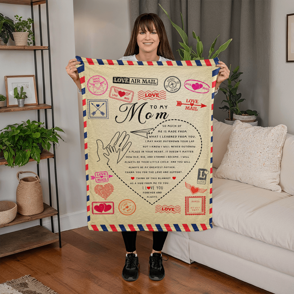 Coral Fleece Blanket (Portrait) for Mom - Mother's Day Gift