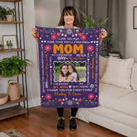 Custom Blanket – I Love You Mom Heartfelt Gift - TreasuredTale