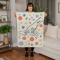 Personalized Kids Hands Blanket for Mom - PHOTO 2 - TreasuredTale