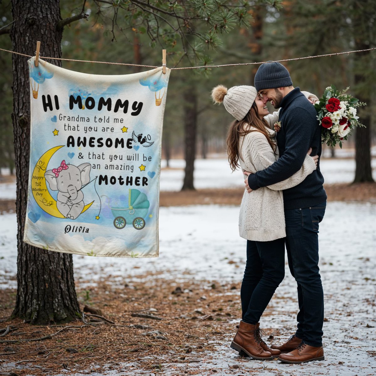 Blanket – First Mother's Day Gift from Baby to Mom - TreasuredTale