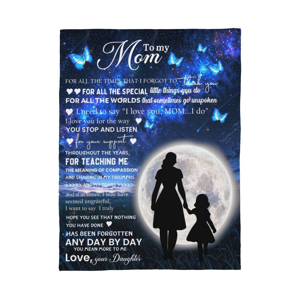 Blanket – Mom Gift from Daughter with Love and Support - TreasuredTale