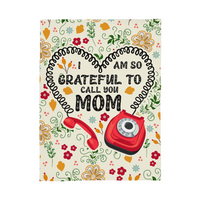 Coral Fleece Blanket Portrait (3:4) - Mother's Day Gift - I am so Grateful to Call You Mom