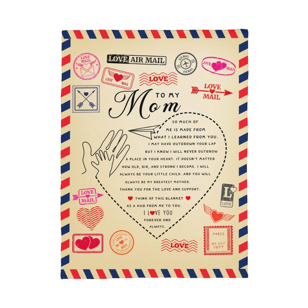 Coral Fleece Blanket (Portrait) for Mom - Mother's Day Gift