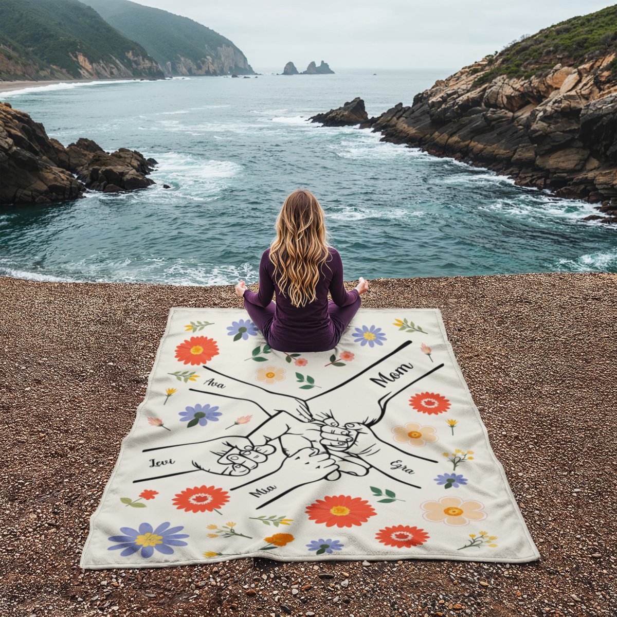 Personalized Kids Hands Blanket for Mom - PHOTO 4 - TreasuredTale