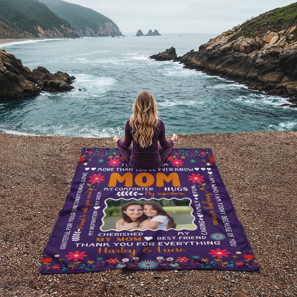 Custom Blanket – I Love You Mom Heartfelt Gift - TreasuredTale