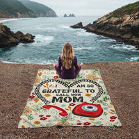 Coral Fleece Blanket Portrait (3:4) - Mother's Day Gift - I am so Grateful to Call You Mom