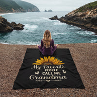 Coral Fleece Blanket Portrait (3:4) for Grandma - Mother's Day Gift - My Favorite People Call Me Grandma