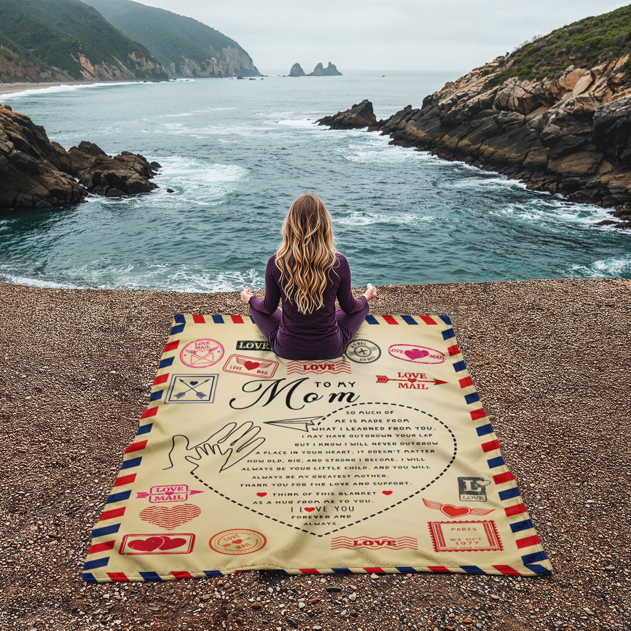 Coral Fleece Blanket (Portrait) for Mom - Mother's Day Gift