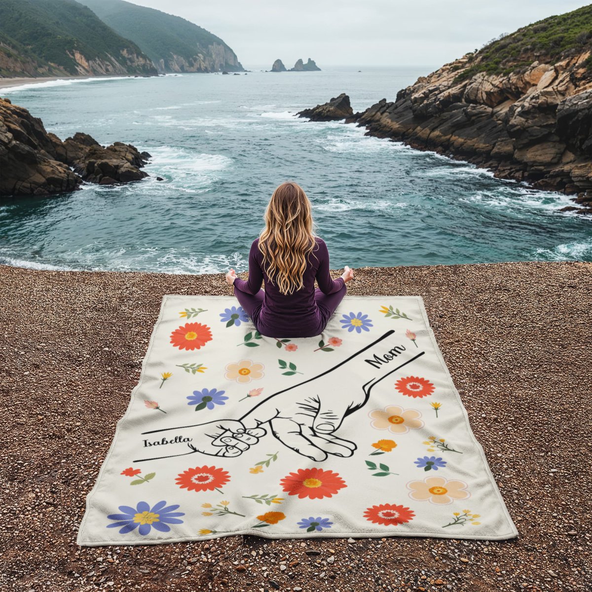 Personalized Kids Hands Blanket for Mom - PHOTO 1 - TreasuredTale