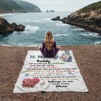 Personalized Coral Fleece Blanket (Portrait) for Mommy - Mother's Day Gift