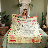 Coral Fleece Blanket (Portrait) for Mom - Mother's Day Gift