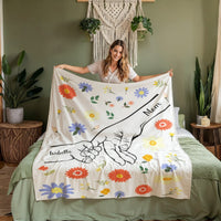 Personalized Kids Hands Blanket for Mom - PHOTO 1 - TreasuredTale