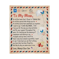 Cozy Blanket for Mom from Son - TreasuredTale