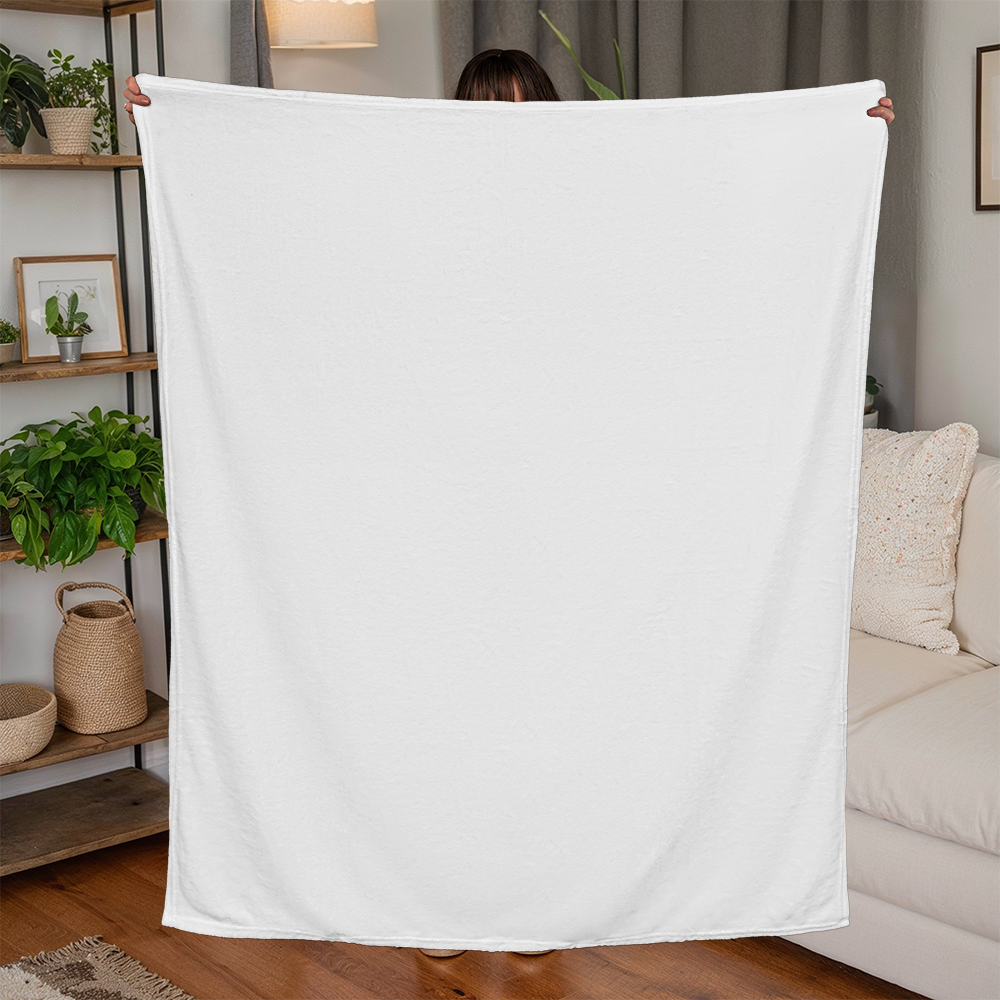 Jersey Fleece Blanket 50" x 60" for Mom - Mother's Day Gift - Letter