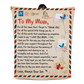 Cozy Blanket for Mom from Son - TreasuredTale