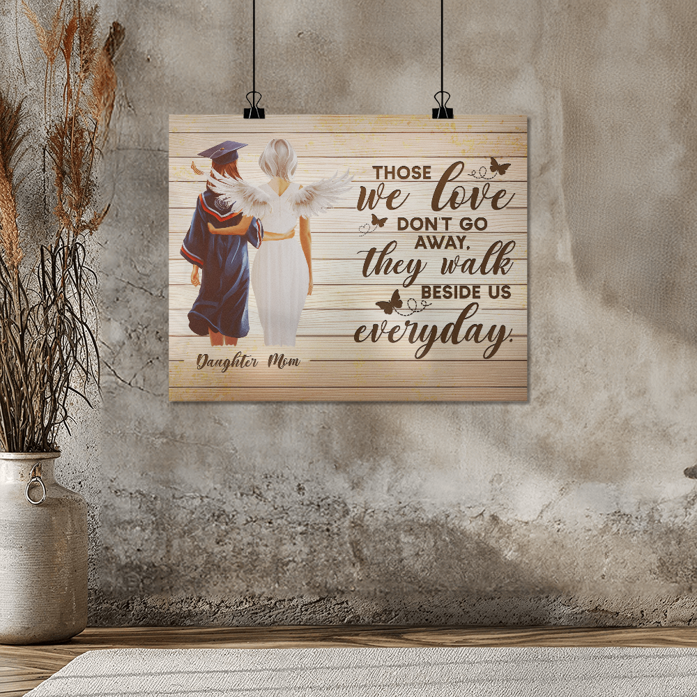High Gloss Poster (5:4) - Graduation, Daughter & Mom Memorial, Those We Love