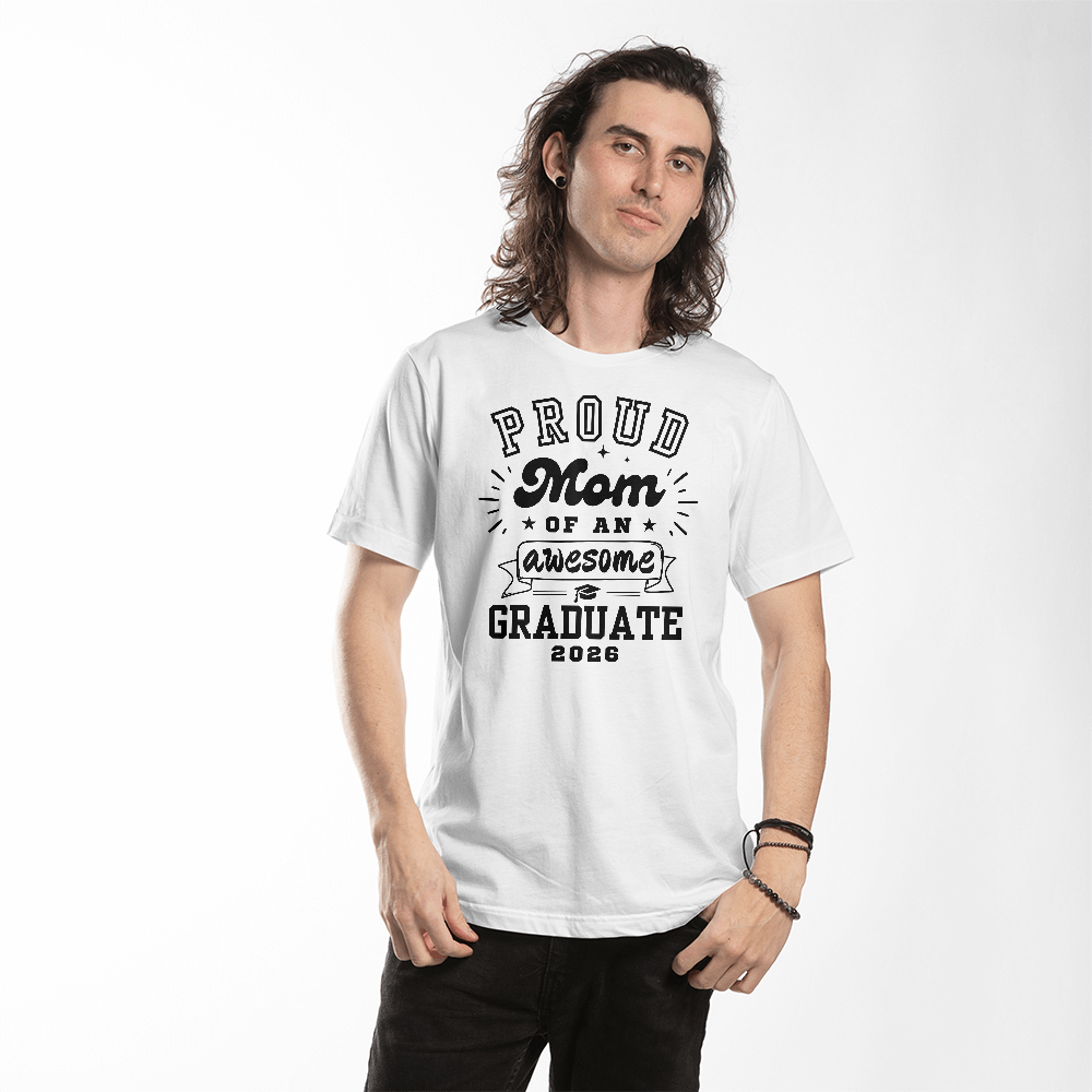 Bella + Canvas 3001 Unisex T-Shirt Front Print - Proud Mom