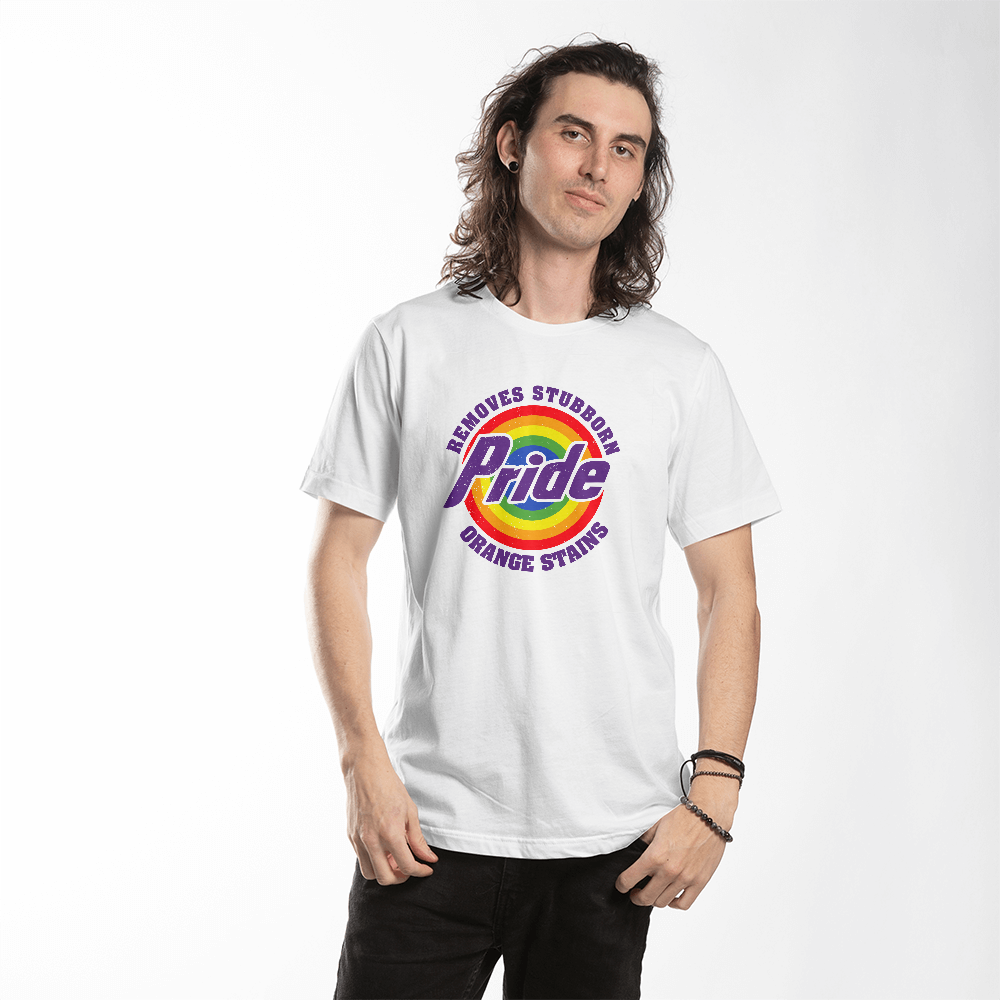 Unisex White T-Shirt Front Print - Pride