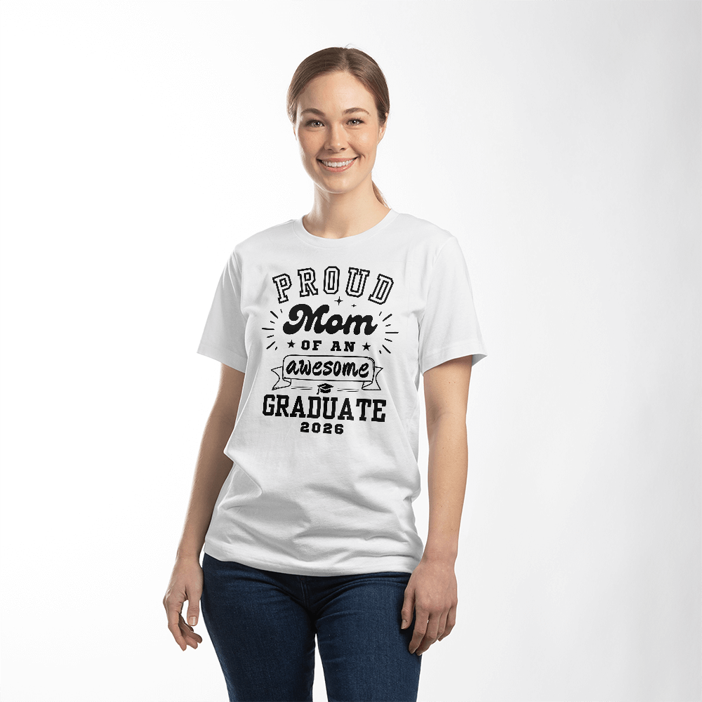 Bella + Canvas 3001 Unisex T-Shirt Front Print - Proud Mom