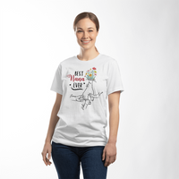 Personalized White T-Shirt for Grandma with Grandkids Names - Mother's Day Gift