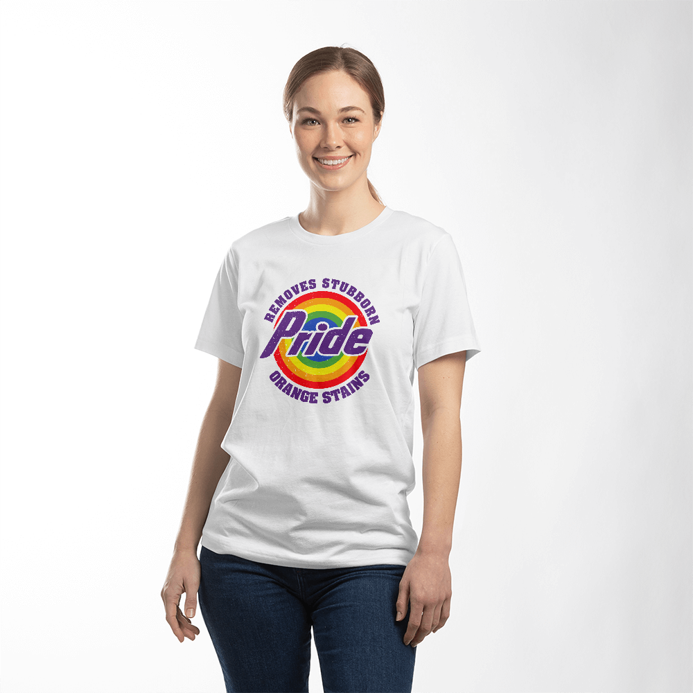 Unisex White T-Shirt Front Print - Pride