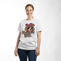 Unisex White, Black  T-Shirt Front Print for Mom - Mother's Day Gift - Mama Bear