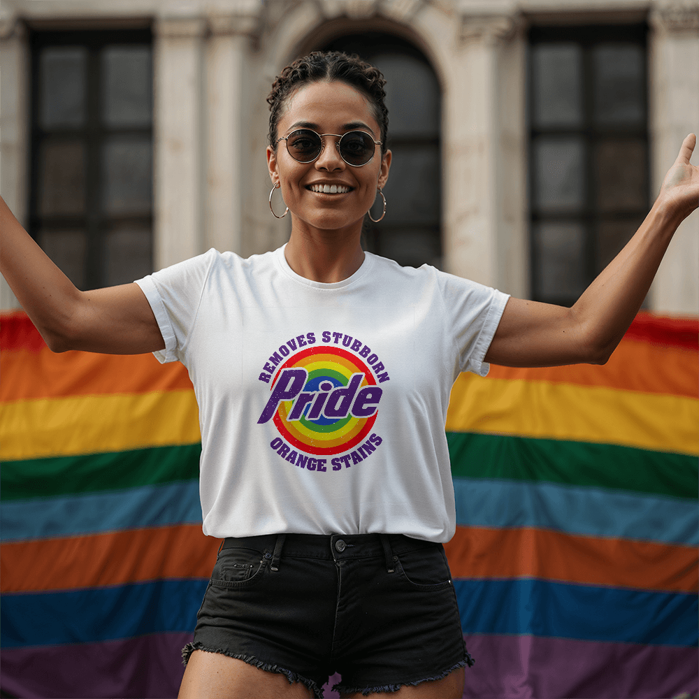 Unisex White T-Shirt Front Print - Pride – TreasuredTale