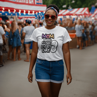 Unisex White, Black T-Shirt Front Print for Mom - Mother's Day Gift - Mom Mood