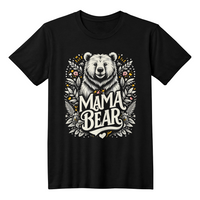 Unisex White T-Shirt Front Print for Mom - Mother's Day Gift - Mama Bear