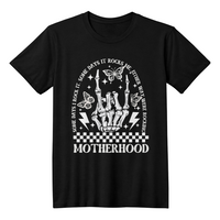 Black Unisex T-Shirt Front Print for Mom - Mother's Day Gift - Rocking Motherhood Apparel