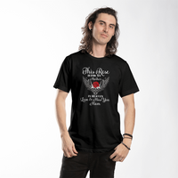 Black T-Shirt Front Print - Mother's Day Memorial Gift, Memorial Rose for Mother in Heaven
