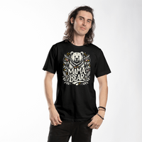 Unisex Black T-Shirt Front Print for Mom - Mother's Day Gift - Mama Bear