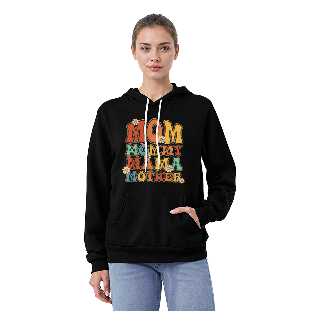 Unisex White, Black, Gray Unisex Pullover Hoodie Front Print for Mom - Mother's Day Gift - In My Mom Era