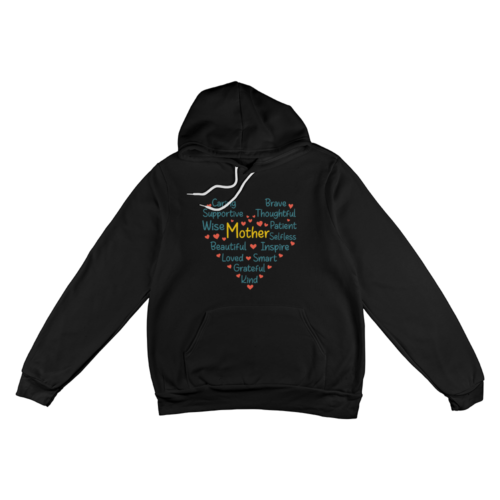 Unisex White, Black, Gray Unisex Pullover Hoodie Front Print for Mom - Mother's Day Gift - Mother