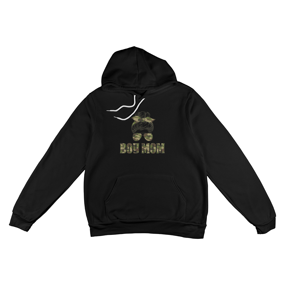 Unisex White, Black, Gray Unisex Pullover Hoodie Front Print for Mom - Mother's Day Gift - Boy Mom