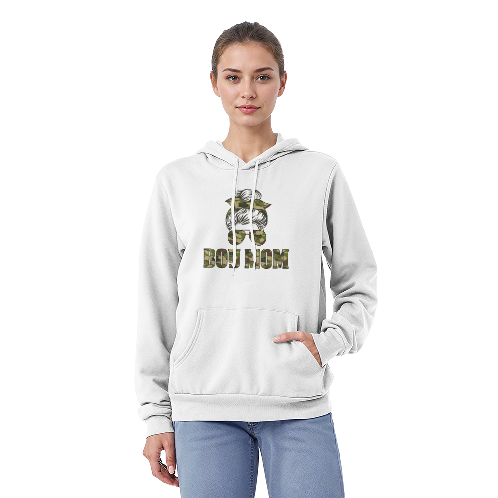 Unisex White, Black, Gray Unisex Pullover Hoodie Front Print for Mom - Mother's Day Gift - Boy Mom