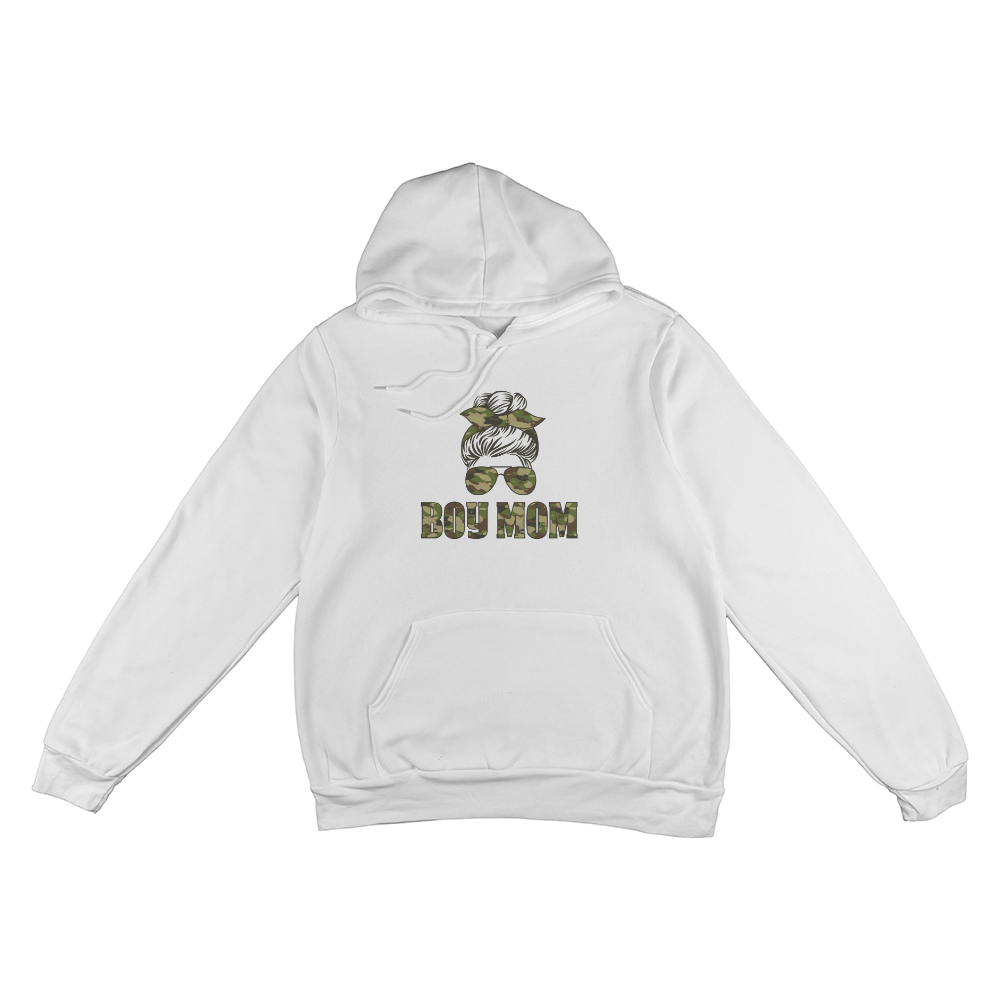 Unisex White, Black, Gray Unisex Pullover Hoodie Front Print for Mom - Mother's Day Gift - Boy Mom