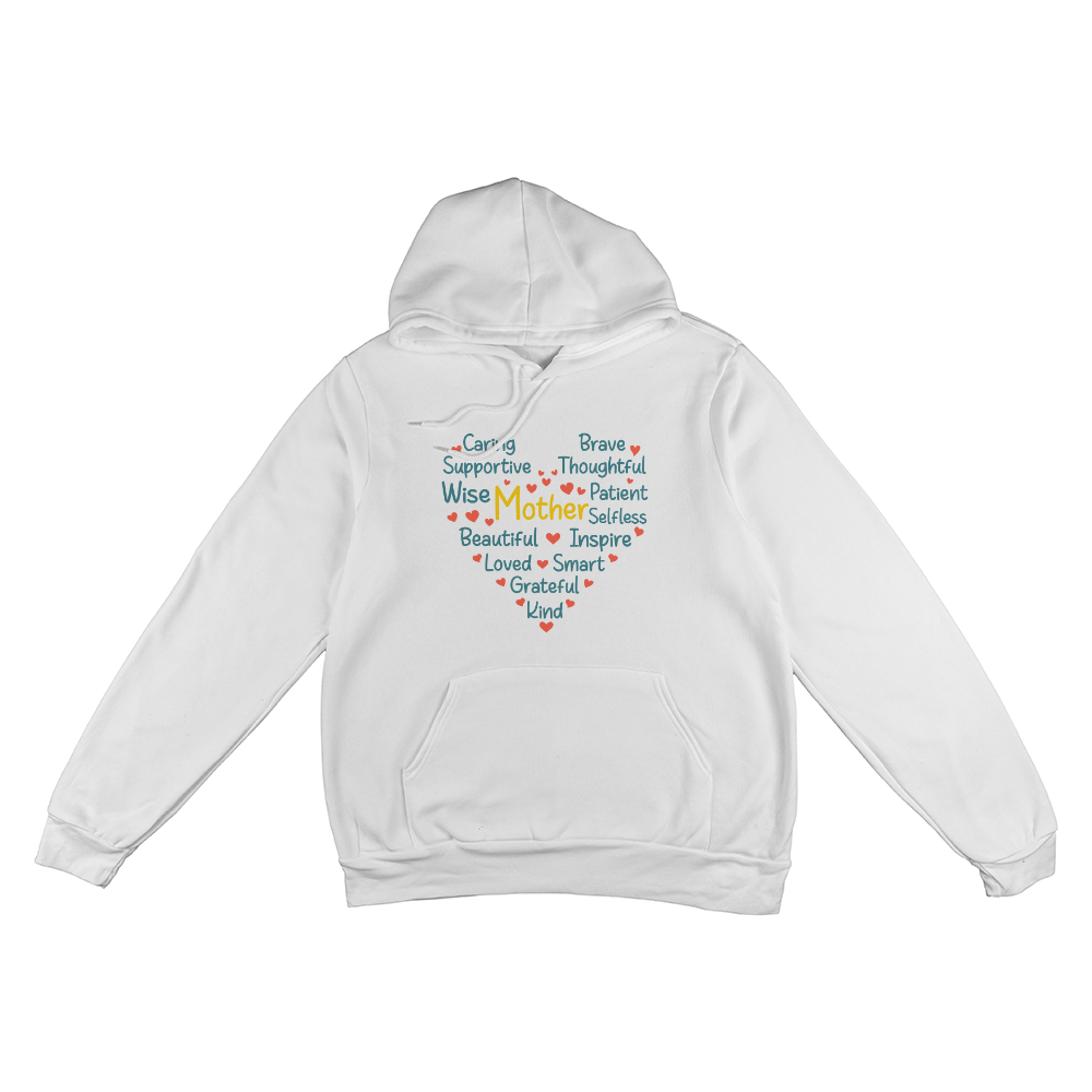 Unisex White, Black, Gray Unisex Pullover Hoodie Front Print for Mom - Mother's Day Gift - Mother