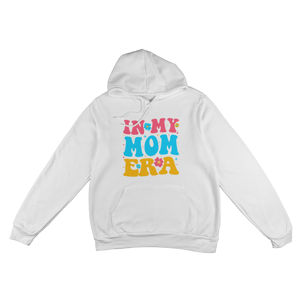 Unisex White, Black, Gray Unisex Pullover Hoodie Front Print for Mom - Mother's Day Gift - In My Mom Era
