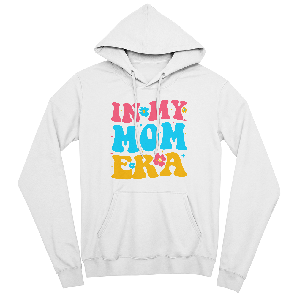 Unisex White, Black, Gray Unisex Pullover Hoodie Front Print for Mom - Mother's Day Gift - In My Mom Era