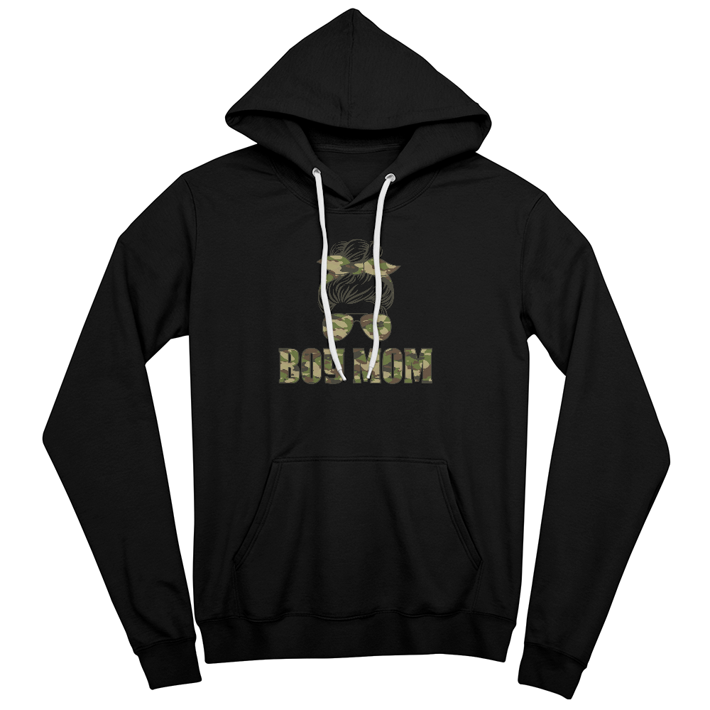 Unisex White, Black, Gray Unisex Pullover Hoodie Front Print for Mom - Mother's Day Gift - Boy Mom