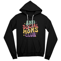 Unisex White, Black, Gray Unisex Pullover Hoodie Front Print for Mom - Mother's Day Gift - Anti Social Moms Club