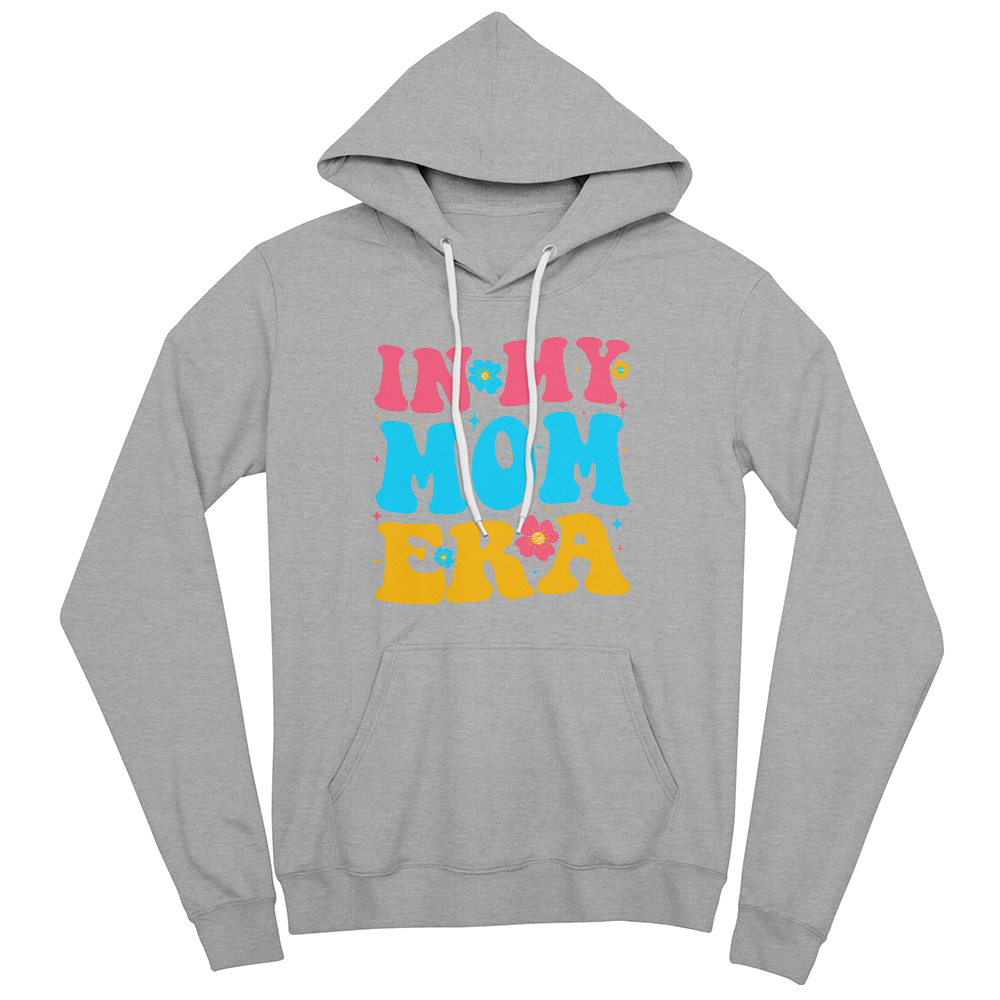 Unisex White, Black, Gray Unisex Pullover Hoodie Front Print for Mom - Mother's Day Gift - In My Mom Era