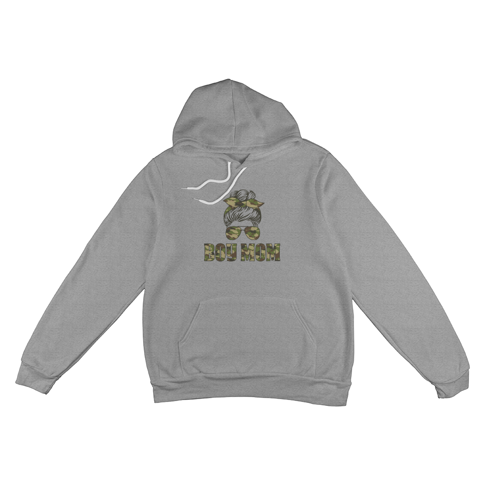 Unisex White, Black, Gray Unisex Pullover Hoodie Front Print for Mom - Mother's Day Gift - Boy Mom