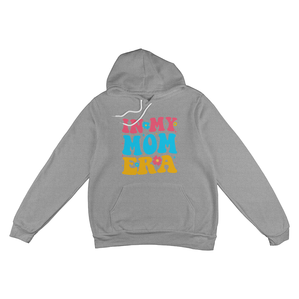 Unisex White, Black, Gray Unisex Pullover Hoodie Front Print for Mom - Mother's Day Gift - In My Mom Era