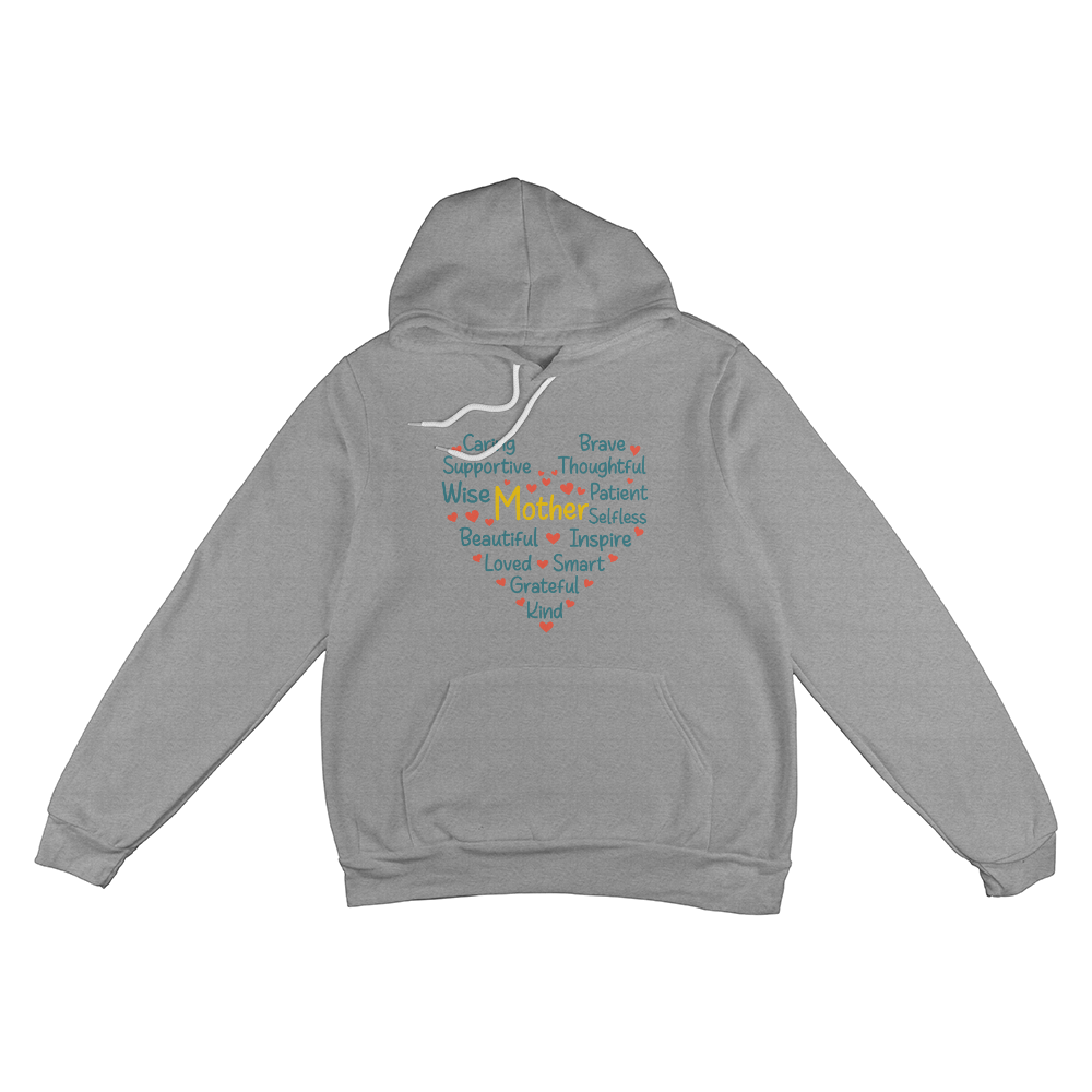 Unisex White, Black, Gray Unisex Pullover Hoodie Front Print for Mom - Mother's Day Gift - Mother