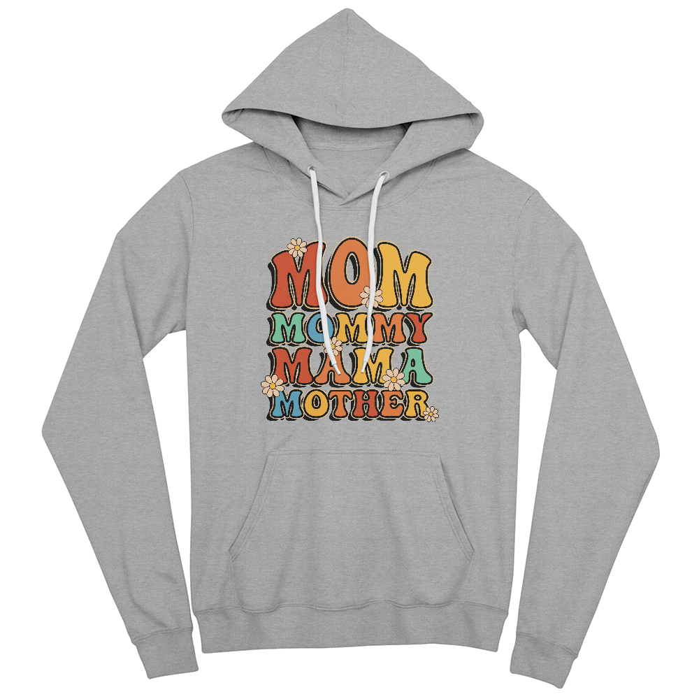Unisex White, Black, Gray Unisex Pullover Hoodie Front Print for Mom - Mother's Day Gift - In My Mom Era